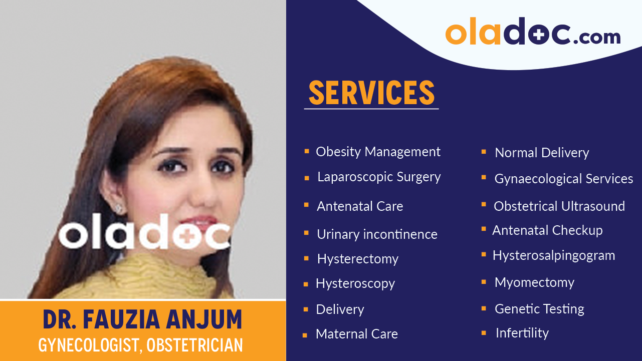 Services provided by Dr. Fauzia Anjum